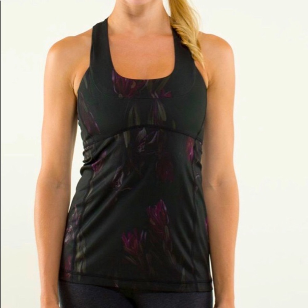 NWT lululemon scoop neck tank size 6 midnight iris black